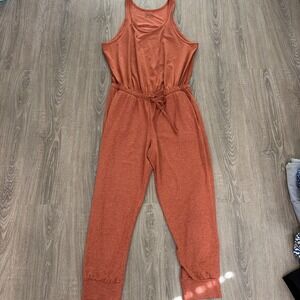 Patagonia Women's Medium Seabrook Jumpsuit Heathered Red Orange